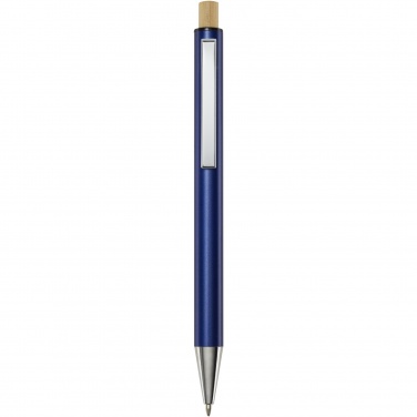 Logo trade promotional merchandise photo of: Cyrus recycled aluminium ballpoint pen (blue ink)