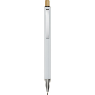 Logo trade promotional gifts picture of: Cyrus recycled aluminium ballpoint pen (black ink)