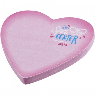 Logo trade promotional giveaways image of: Sticky-Mate® heart-shaped recycled sticky notes