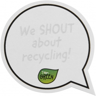 Logotrade promotional merchandise photo of: Sticky-Mate® speech bubble-shaped recycled sticky notes