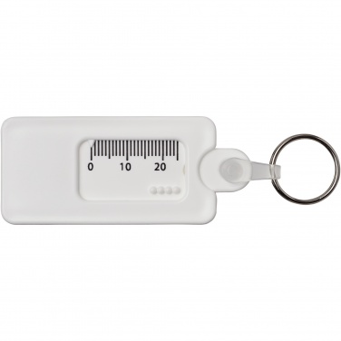 Logo trade promotional products image of: Kym recycled tyre tread check keychain