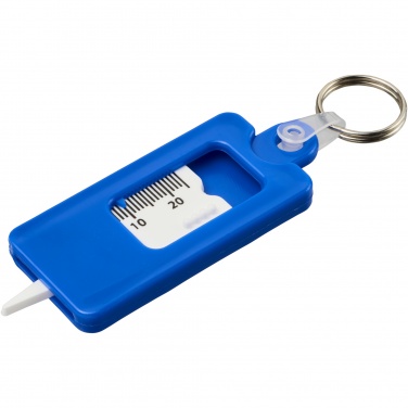 Logo trade promotional merchandise photo of: Kym recycled tyre tread check keychain