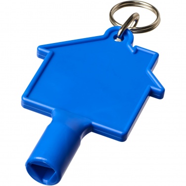 Logotrade promotional product image of: Maximilian house-shaped recycled utility key keychain