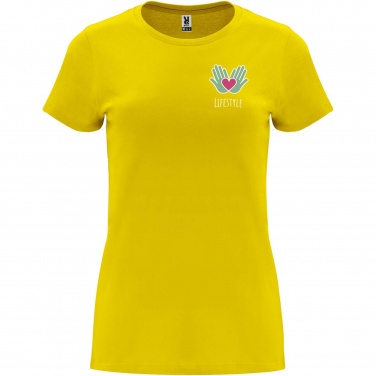 Logo trade promotional products image of: Capri short sleeve women's t-shirt