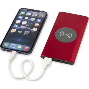 Logotrade promotional product image of: Juice 8000 mAh Type-C recycled aluminium wireless power bank