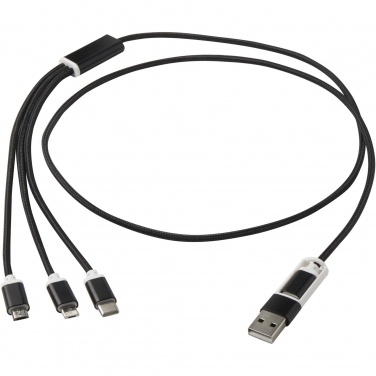 Logo trade corporate gifts image of: Versatile 5-1 recycled aluminium charging cable