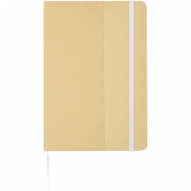 Logo trade corporate gifts image of: Nelida A5 recycled cardboard hard cover notebook