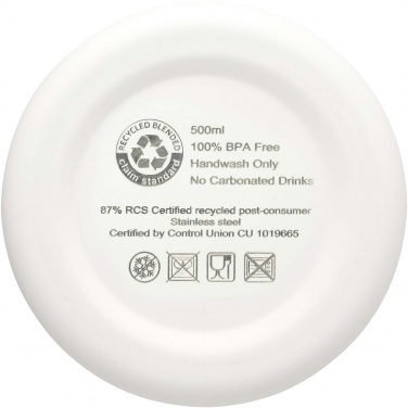 Logo trade promotional giveaways picture of: Spring 500 ml RCS certified recycled stainless steel copper vacuum insulated bottle