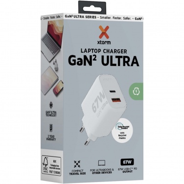 Logo trade promotional merchandise image of: Xtorm XEC067 GaN² Ultra 67W wall charger