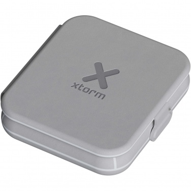 Logo trade promotional products image of: Xtorm XWF21 15W foldable 2-in-1 wireless travel charger
