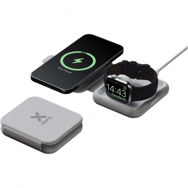 Logo trade promotional items picture of: Xtorm XWF21 15W foldable 2-in-1 wireless travel charger