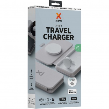 Logo trade advertising products picture of: Xtorm XWF31 15W foldable 3-in-1 wireless travel charger
