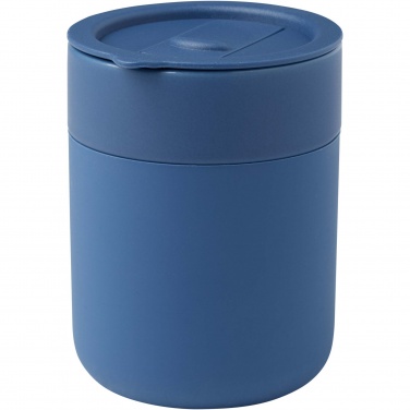 Logo trade promotional items image of: Java 330 ml ceramic tumbler with silicone wrap and plastic lid