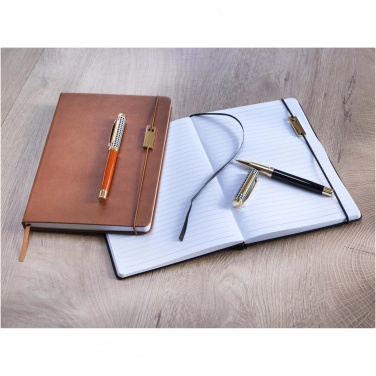 Logo trade corporate gift photo of: Legato A5 notebook and rollerball pen set 