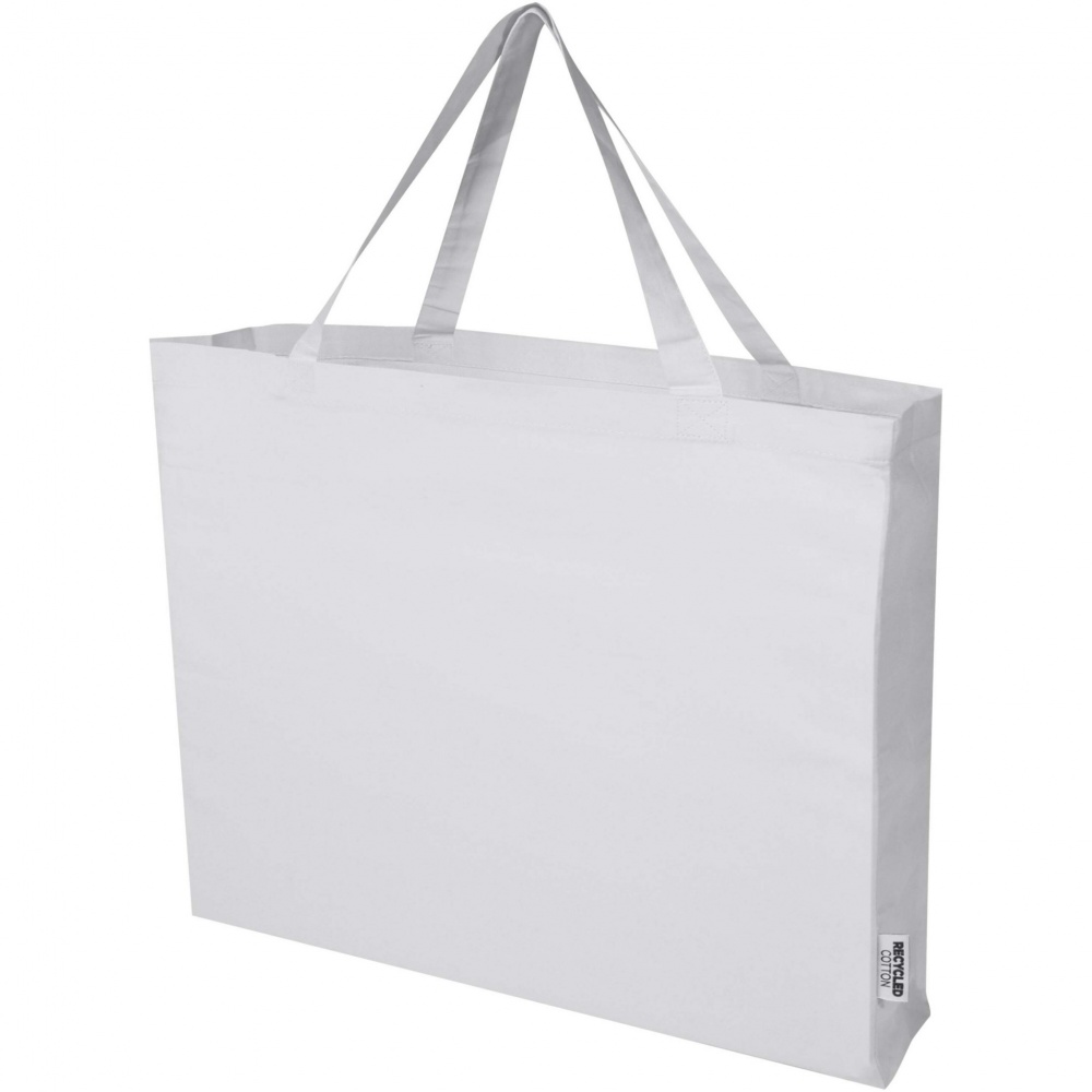 Logo trade promotional merchandise image of: Odessa 220 g/m² GRS recycled cotton large tote bag