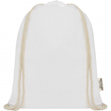 Logotrade promotional gift picture of: Oregon 140 g/m² GRS recycled cotton drawstring bag