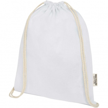 Logotrade advertising product image of: Oregon 140 g/m² GRS recycled cotton drawstring bag