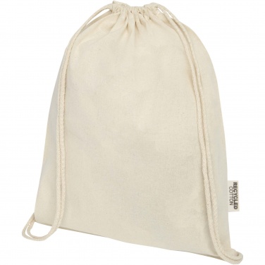 Logo trade promotional items picture of: Oregon 140 g/m² GRS recycled cotton drawstring bag