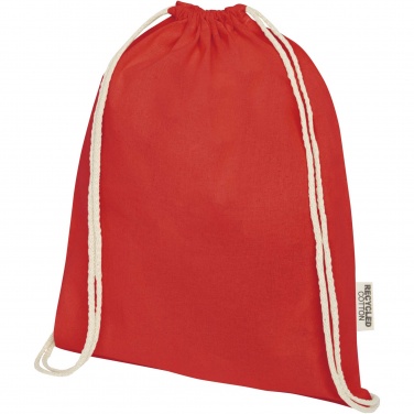 Logo trade promotional giveaways picture of: Oregon 140 g/m² GRS recycled cotton drawstring bag