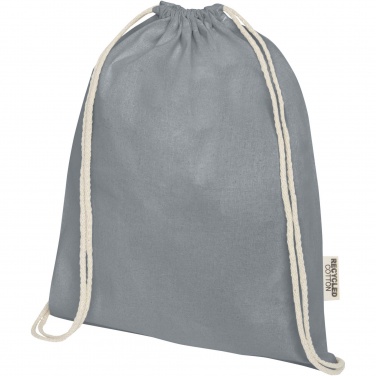 Logo trade promotional products picture of: Oregon 140 g/m² GRS recycled cotton drawstring bag