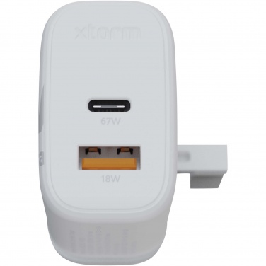 Logo trade advertising product photo of: Xtorm XEC067G GaN² Ultra 67W wall charger - UK plug