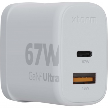 Logo trade promotional gift photo of: Xtorm XEC067G GaN² Ultra 67W wall charger - UK plug