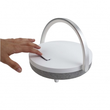 Logotrade promotional merchandise photo of: Prixton 4-in-1 10W Bluetooth® speaker with LED light and wireless charging base