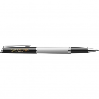 Logo trade promotional merchandise picture of: Hemisphere colour blocking rollerball pen with palladium trim