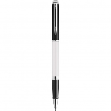 Logotrade promotional products photo of: Hemisphere colour blocking rollerball pen with palladium trim