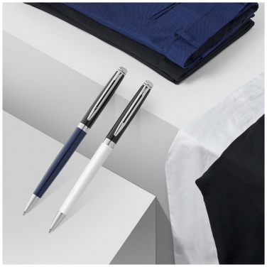 Logotrade promotional items photo of: Hemisphere colour blocking ballpoint pen with palladium trim