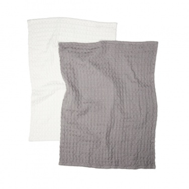 Logo trade promotional items picture of: VINGA Cromer waffle kitchen towel, 2 pcs