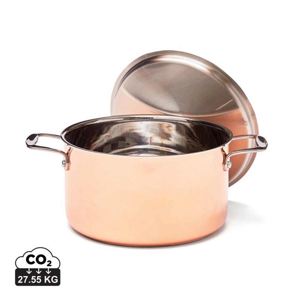 Logo trade business gifts image of: VINGA Baron copper saucepan