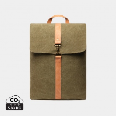 Logo trade corporate gifts image of: VINGA Bosler backpack GRS recycled canvas