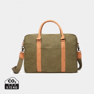 Logo trade corporate gifts image of: VINGA Bosler RCS recycled canvas computer bag