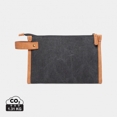 Logo trade promotional items image of: VINGA Bosler GRS recycled canvas toiletry bag