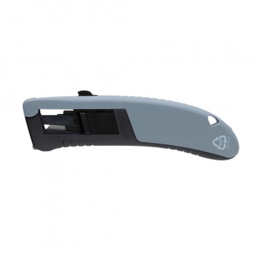 Logo trade promotional giveaway photo of: RCS certified recycled plastic Auto retract safety knife