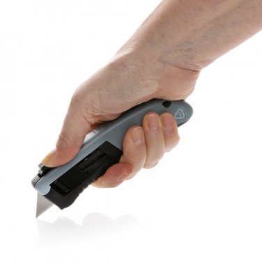 Logotrade promotional giveaway image of: RCS certified recycled plastic Auto retract safety knife