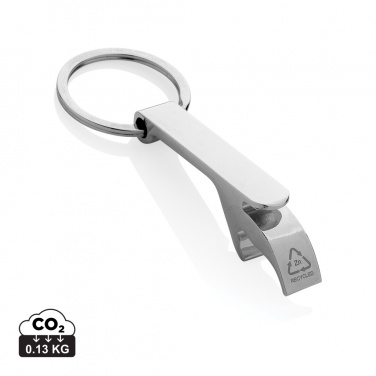Logo trade promotional gift photo of: RCS recycled zinc alloy bottle opener keychain