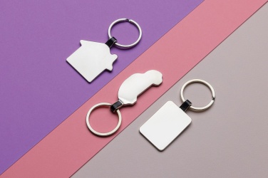 Logo trade promotional gifts image of: RCS recycled zinc alloy car keyring