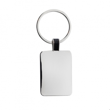 Logotrade promotional products photo of: RCS recycled zinc alloy rectangle keyring