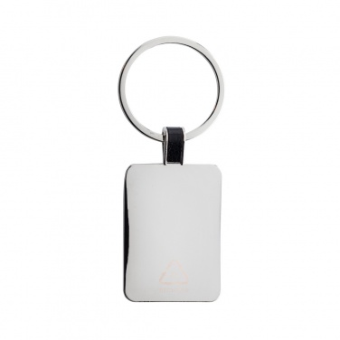 Logotrade promotional items photo of: RCS recycled zinc alloy rectangle keyring