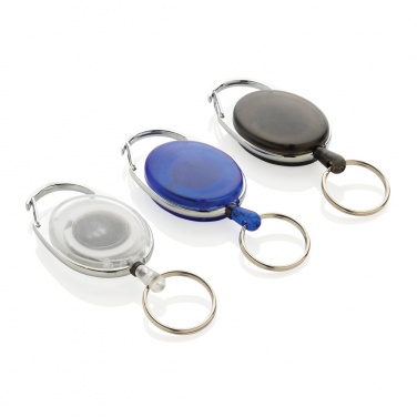 Logo trade promotional products picture of: RCS recycled ABS roller clip keychain