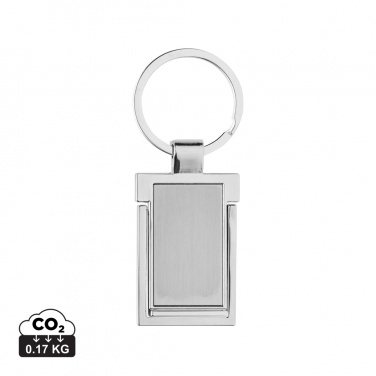 Logotrade promotional item image of: RSC recycled zinc alloy phone stand keychain