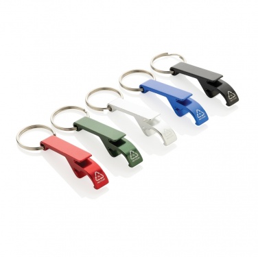 Logotrade promotional products photo of: RCS recycled aluminum bottle and can opener