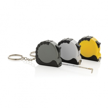 Logo trade advertising products picture of: MeasureMate RCS reycled ABS 1 meter tape keychain