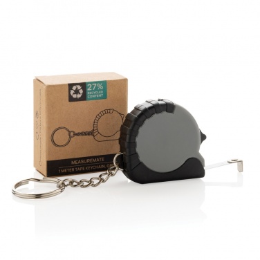 Logotrade corporate gifts photo of: MeasureMate RCS reycled ABS 1 meter tape keychain