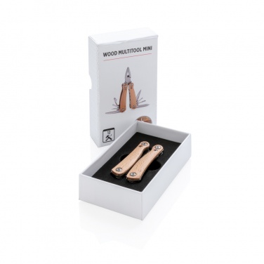 Logo trade promotional giveaways picture of: Wood multitool mini