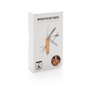 Logo trade promotional giveaways picture of: Wood pocket knife