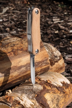Logo trade promotional giveaways image of: Wood pocket knife