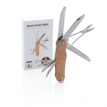 Logo trade promotional gifts picture of: Wood pocket knife